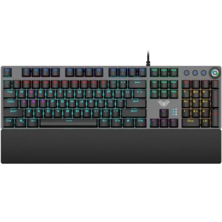 teclado gamer aula f2058 negro wired full rgb sw azul 51152 2
