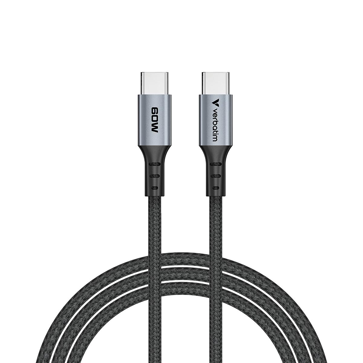 Cable de Carga y Sincronización de datos USB-C Verbatim 31848 100W 120Cm con Display, Negro Cable de Carga y Sincronización de datos USB-C Verbatim 31848 100W 120Cm con Display, Negro