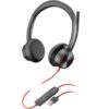 Auricular con Micrófono Poly Blackwire 8225 USB-A Microsoft Teams Certified + Adaptador USB C-A 8X225AA