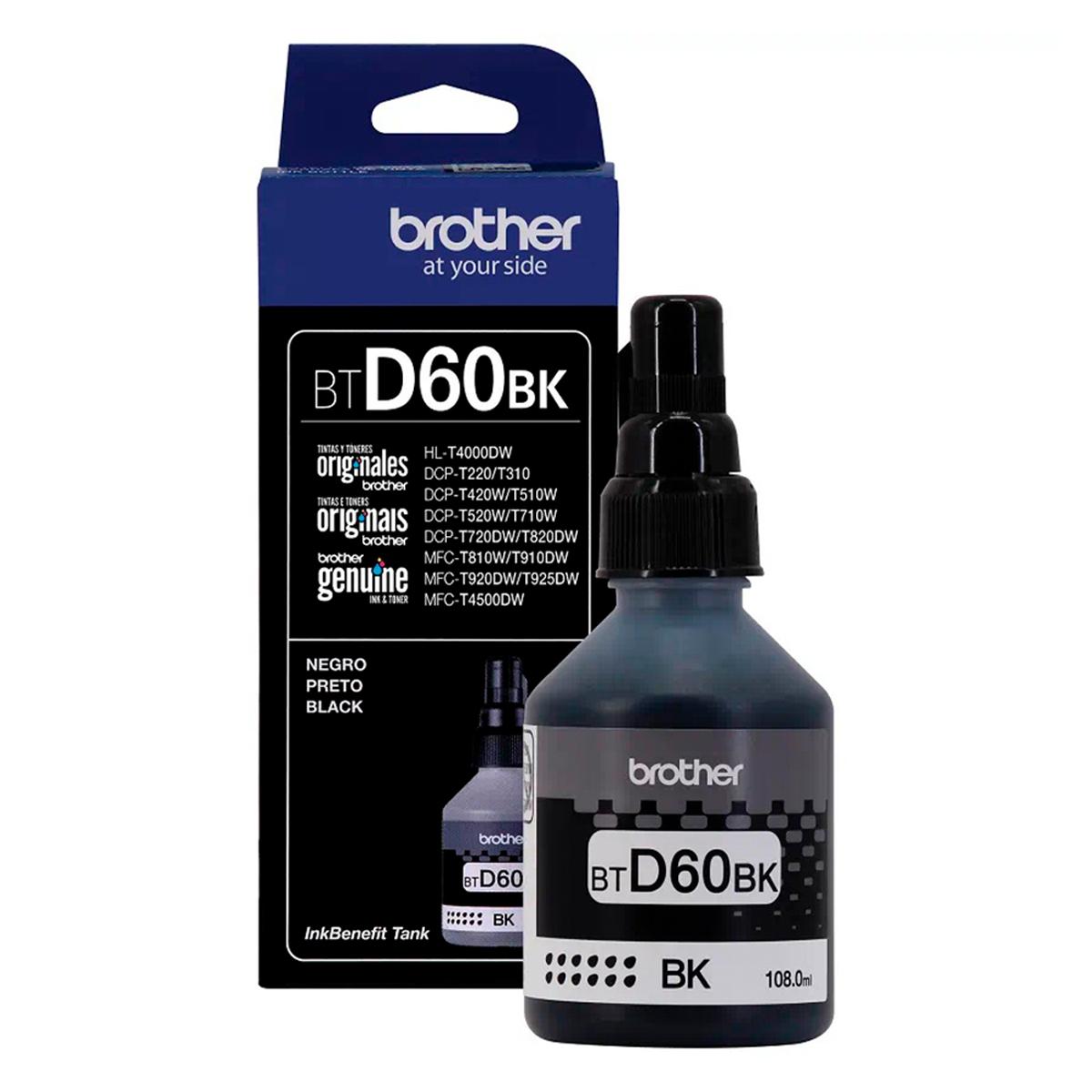 Tinta Impresora Brother Btd60bk Negra 108 Ml Tinta Impresora Brother Btd60bk Negra 108 Ml