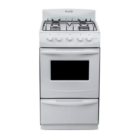 Cocina Escorial Candor Gas Envasado Con Puerta Con Visor Color Blanco Cocina Escorial Candor Gas Envasado Con Puerta Con Visor Color Blanco