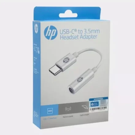 Cable Adaptador HP DHC-TC130 Jack 3.5mm a USB-C Audio Cable Adaptador HP DHC-TC130 Jack 3.5mm a USB-C Audio