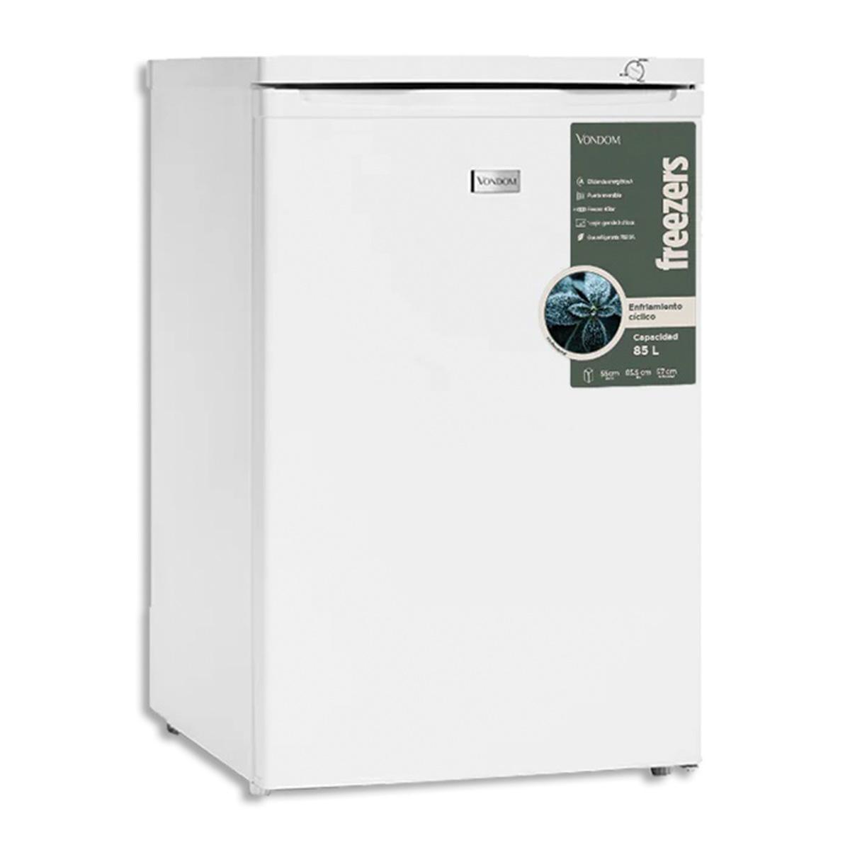 Freezer Bajo Mesada Vondom Línea Blanca 85 Litros Color Blanco Freezer Bajo Mesada Vondom Línea Blanca 85 Litros Color Blanco