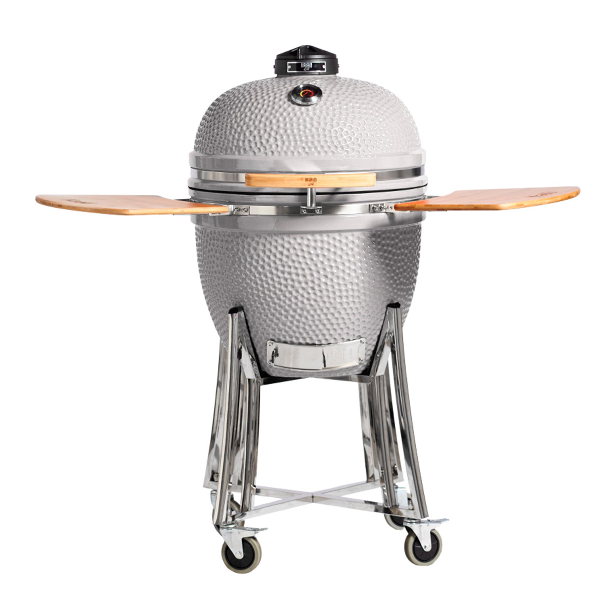 Parrilla Kamado Bbq Grill Kadu K21 Ahumador Ceramico Blanco con funda Parrilla Kamado Bbq Grill Kadu K21 Ahumador Ceramico Blanco con funda