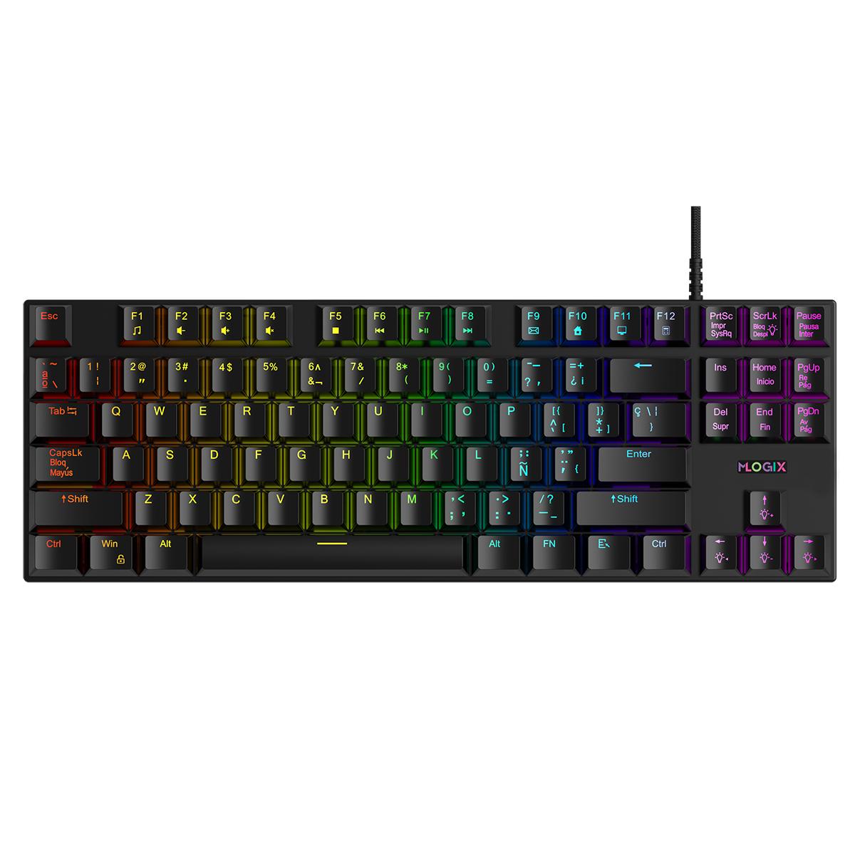 Teclado Gamer Compacto Movil Logix MK87 Ghost Buster RGB Negro Teclado Gamer Compacto Movil Logix MK87 Ghost Buster RGB Negro