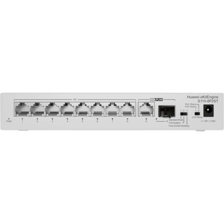 HUAWEI eKit S110-8P2ST Switch 8 Puertos Gigabit PoE+ 124W 14.88 Mpps