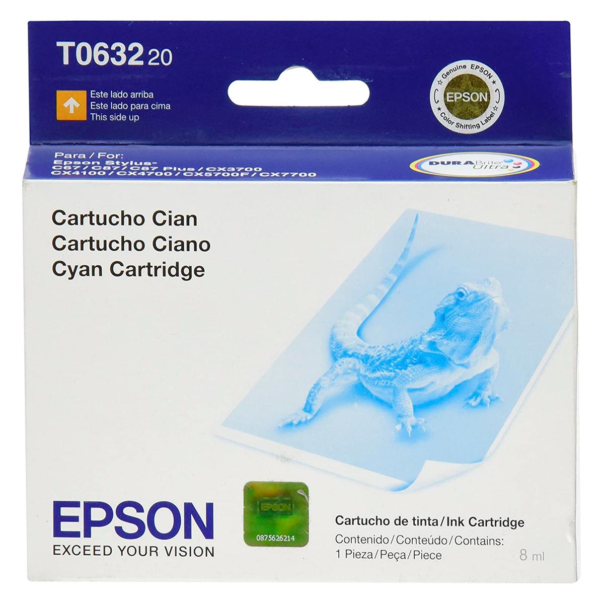 Cartucho Epson Original T63 Colores Epson Cx 3700 4700 Cyan Cartucho Epson Original T63 Colores Epson Cx 3700 4700 Cyan