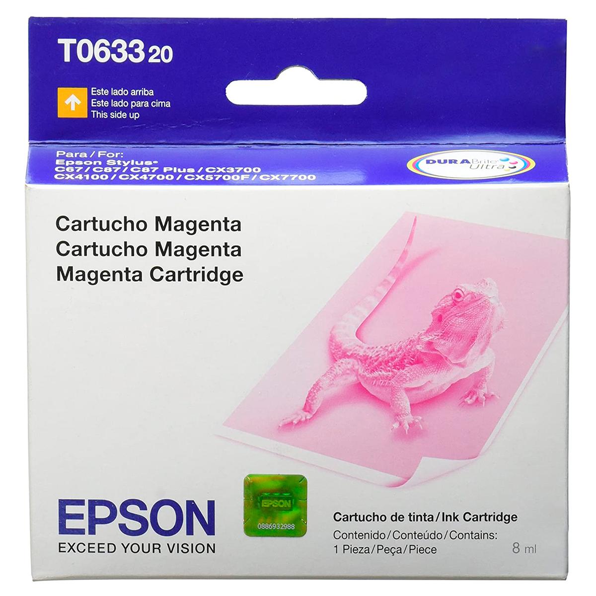 Cartucho Epson Stylus Pro T063 Magenta C67 87 Cx3700 8ml /v Cartucho Epson Stylus Pro T063 Magenta C67 87 Cx3700 8ml /v