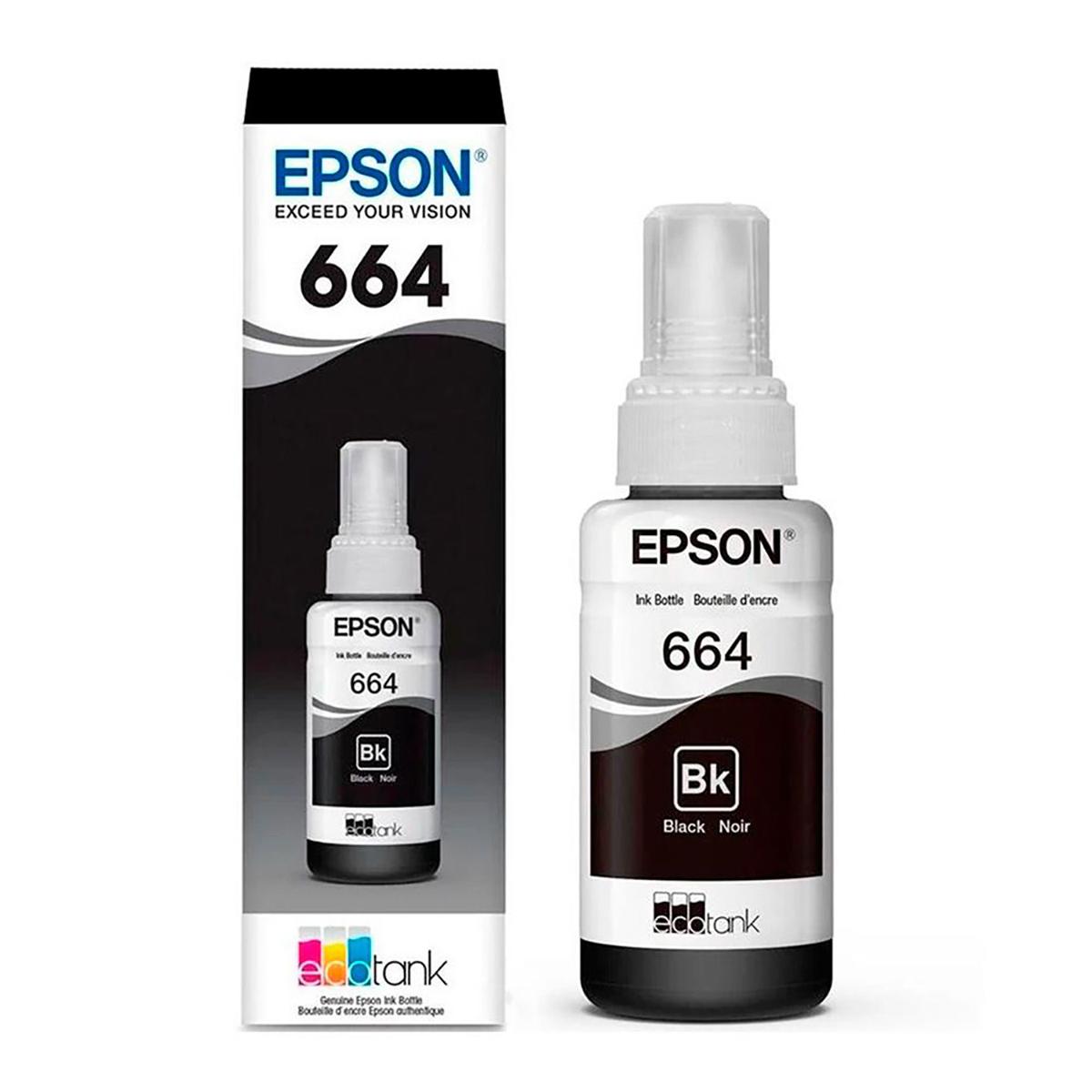 Botella de Tinta Epson T664120-AL Negro Botella de Tinta Epson T664120-AL Negro