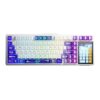 Teclado Gamer Aula L99 Semi Transparente Purple White