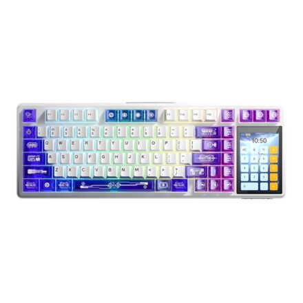 Teclado Gamer Aula L99 Semi Transparente Purple White
