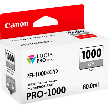 Cartucho Canon PFI-1000GY Gris 80ml Lucia Pro-1000