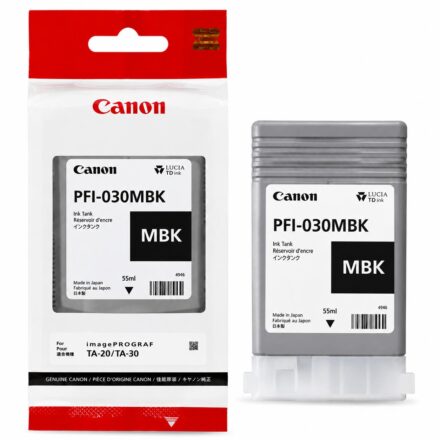 Cartucho Canon PFI-030MBK Negro Mate 55ml para ImagePROGRAF TA-20 TM-340 Cartucho Canon PFI-030MBK Negro Mate 55ml para ImagePROGRAF TA-20 TM-340