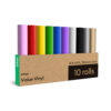 Cricut Value Vinyl Pack 10 colores vinilo adhesivo permanente 12″ x 5 ft