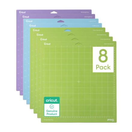Cricut Tapetes de Corte 30×30 cm Pack x8 – LightGrip, StandardGrip y StrongGrip