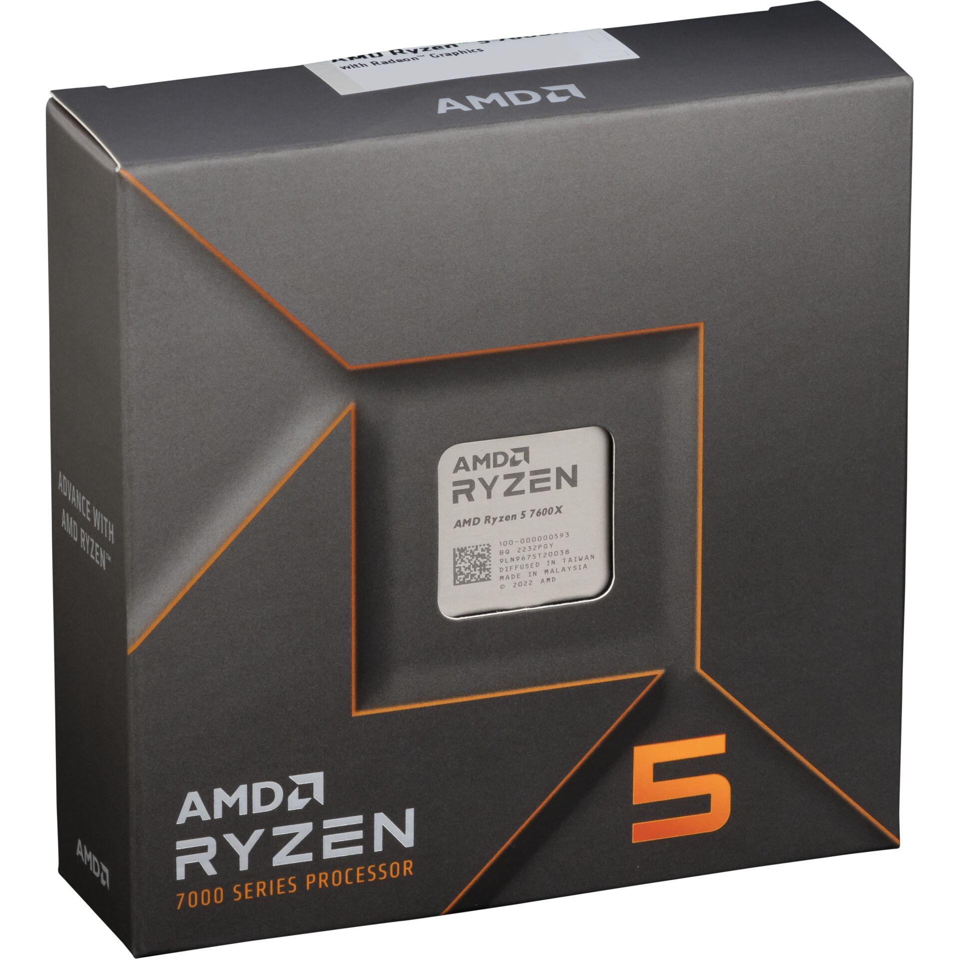 Procesador AMD Ryzen 5 7600X 6 Núcleos 12 Hilos Hasta 5.3GHz AM5 Procesador AMD Ryzen 5 7600X 6 Núcleos 12 Hilos Hasta 5.3GHz AM5