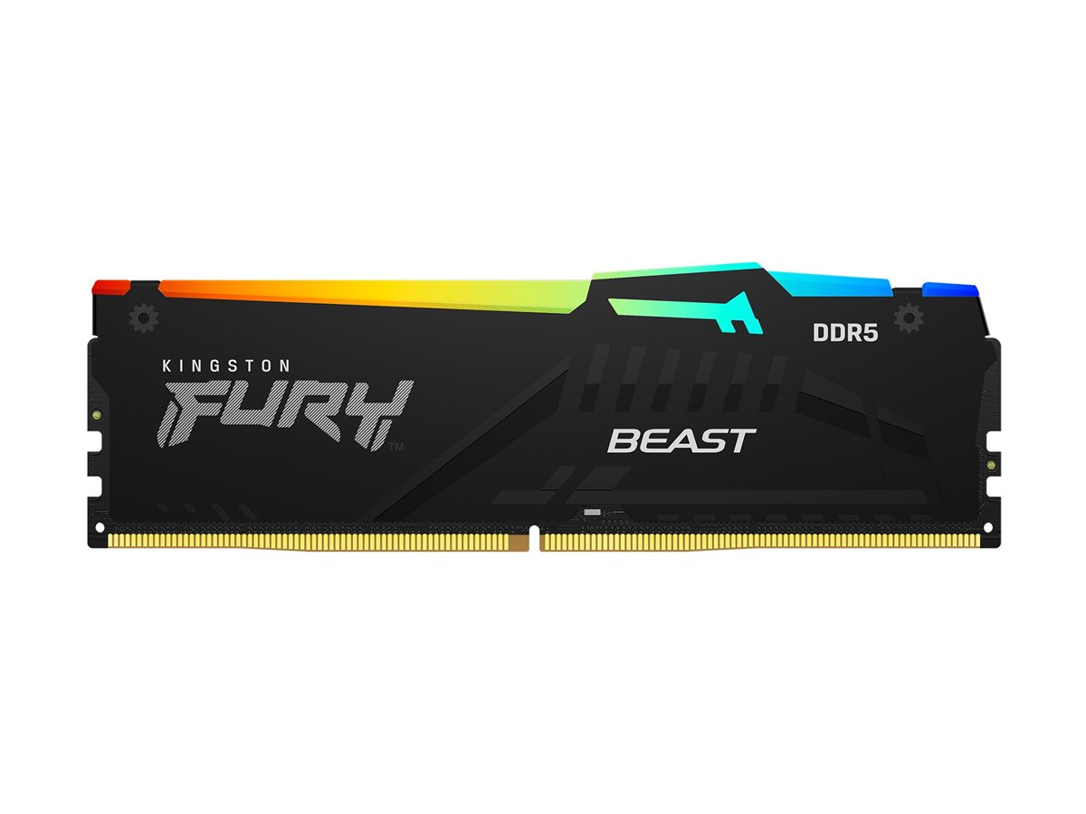 Kingston FURY Beast Black RGB 16GB DDR5 5600MHz CL40 XMP 3.0 DIMM Kingston FURY Beast Black RGB 16GB DDR5 5600MHz CL40 XMP 3.0 DIMM