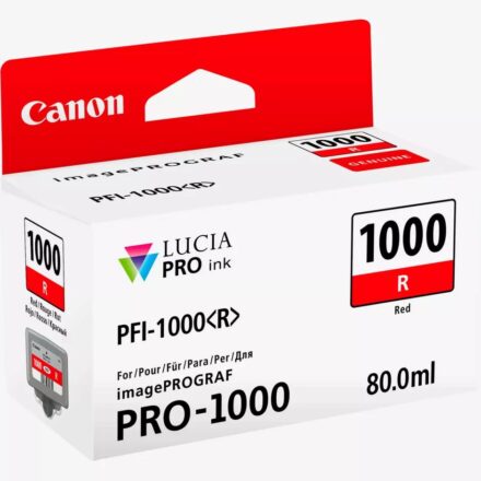 Cartucho Canon PFI-1000R Rojo 80ml Lucia Pro-1000
