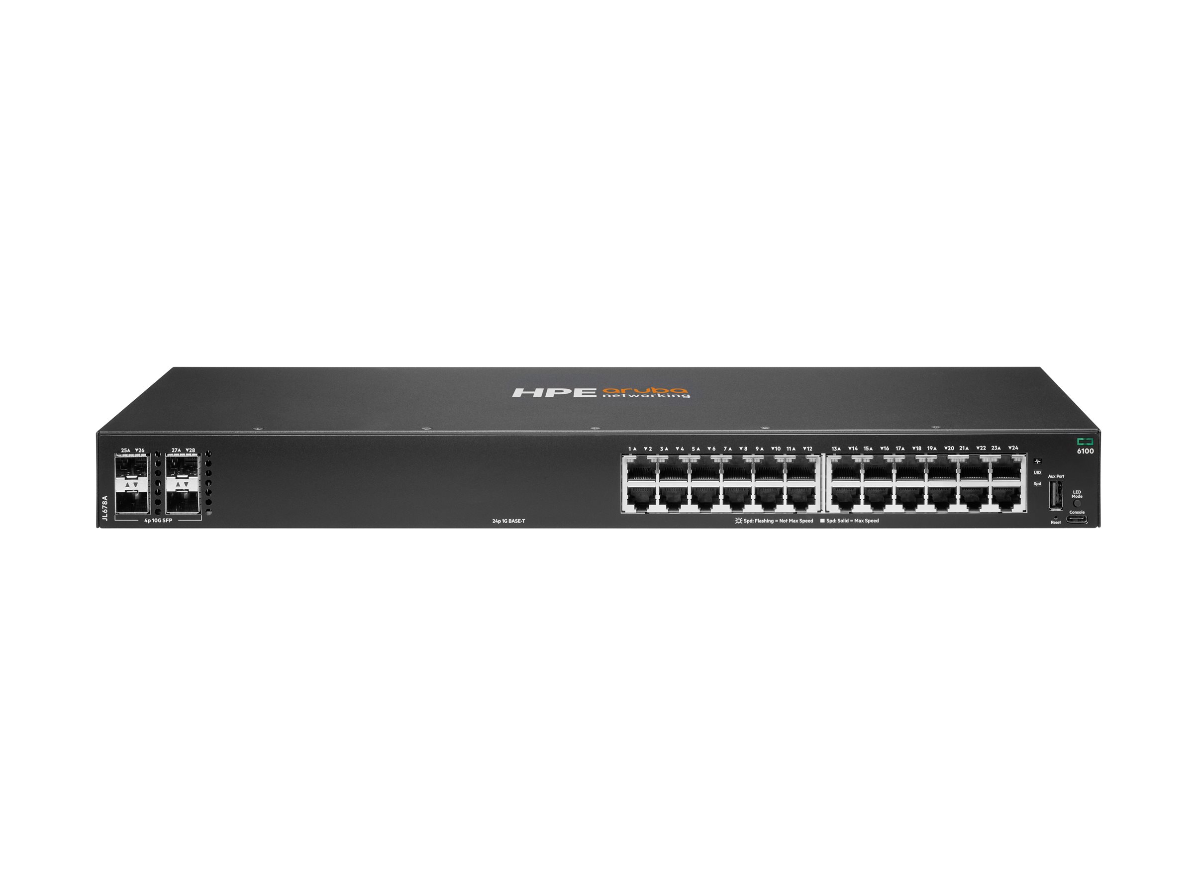 Switch HPE Aruba CX 6100 24G 4SFP+ Administrado Layer 2/3 128 Gbps JL678A Switch HPE Aruba CX 6100 24G 4SFP+ Administrado Layer 2/3 128 Gbps JL678A