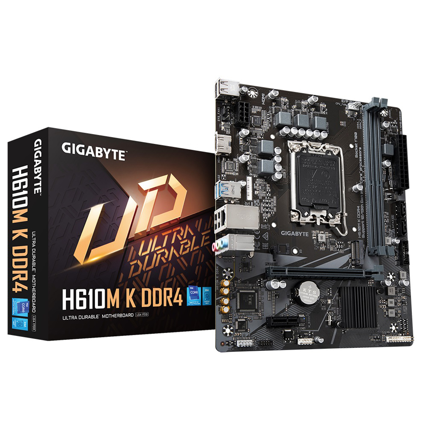 Motherboard Gigabyte H610M K Intel LGA1700 DDR4 Motherboard Gigabyte H610M K Intel LGA1700 DDR4