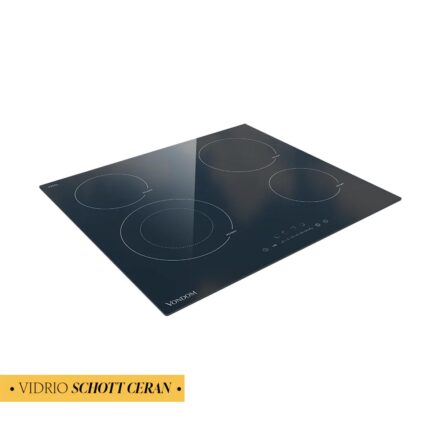 Anafe Eléctrico Vitrocerámica Empotrable Vondom C6465B 60cm 6400W Negro