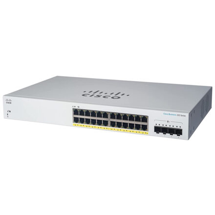 Switch Cisco CBS220-24FP-4G 24 Puertos Gigabit Full PoE+ 382W 4xSFP Switch Cisco CBS220-24FP-4G 24 Puertos Gigabit Full PoE+ 382W 4xSFP