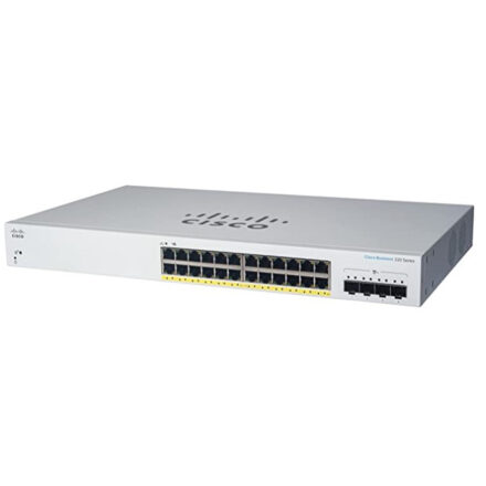 Switch Cisco CBS220-24P-4G Smart 24 Puertos PoE+ 195W + 4 SFP Gigabit Switch Cisco CBS220-24P-4G Smart 24 Puertos PoE+ 195W + 4 SFP Gigabit