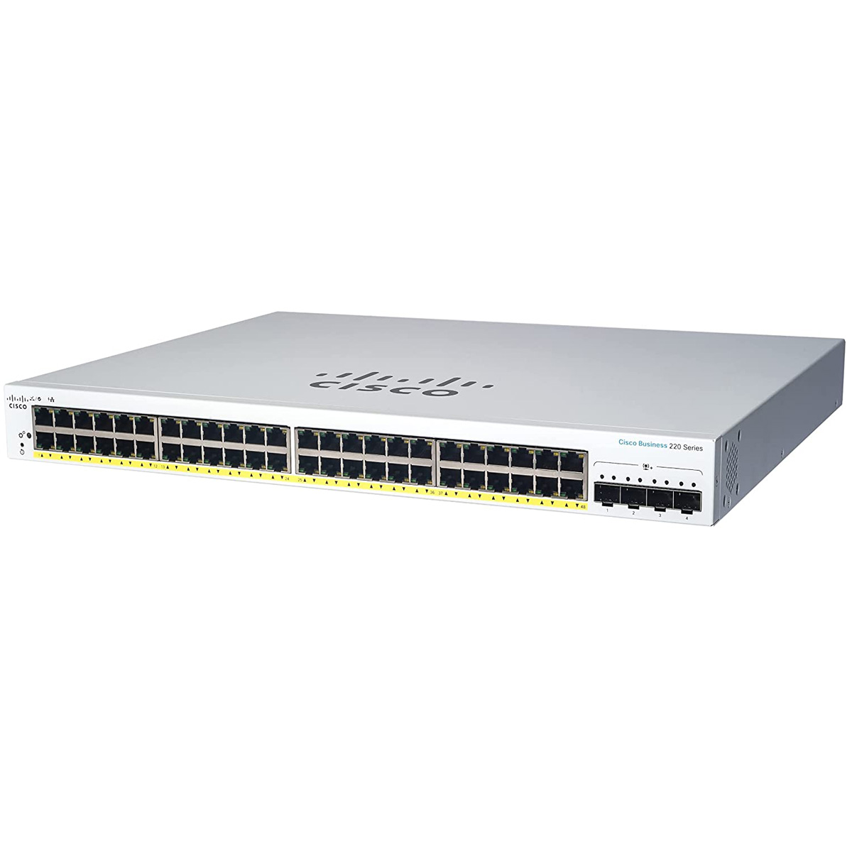Switch Cisco CBS220-48P-4G 48 Puertos Gigabit PoE+ 382W 4x1G SFP Switch Cisco CBS220-48P-4G 48 Puertos Gigabit PoE+ 382W 4x1G SFP