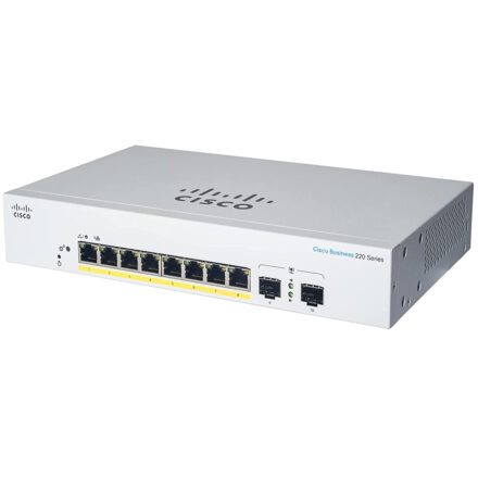 Switch Cisco CBS220-8P-E-2G 8 Puertos Gigabit PoE+ 65W + 2 SFP Switch Cisco CBS220-8P-E-2G 8 Puertos Gigabit PoE+ 65W + 2 SFP