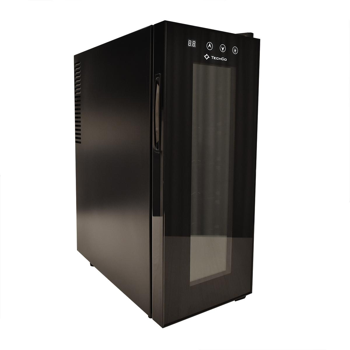 Cava de Vinos TechGO Para 12 Botellas KWS-12E Termoeléctrica Negra Cava de Vinos TechGO Para 12 Botellas KWS-12E Termoeléctrica Negra