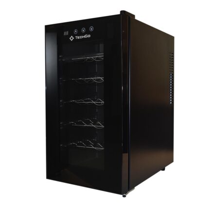 Cava de Vinos TechGO Para 18 Botellas KWS-18T Termoeléctrica Negra Cava de Vinos TechGO Para 18 Botellas KWS-18T Termoeléctrica Negra