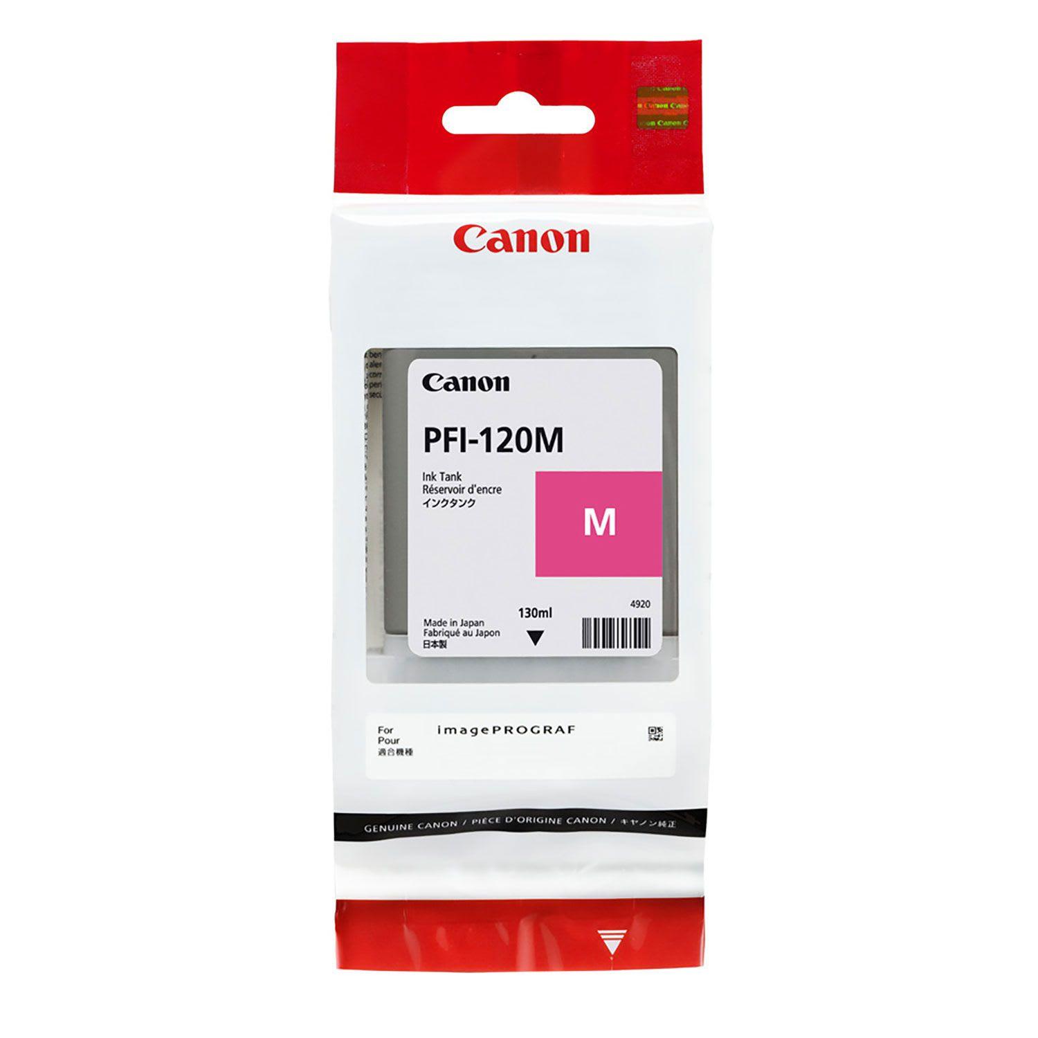 Cartucho Canon PFI-120M Magenta 130ml para imagePROGRAF TM200 TM300 Cartucho Canon PFI-120M Magenta 130ml para imagePROGRAF TM200 TM300