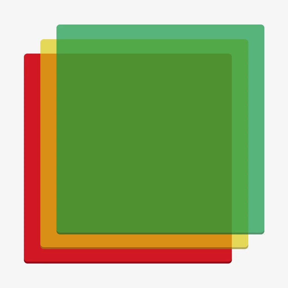 Transparent Acrylic in Three Colours Transparent Acrylic in Three Colours