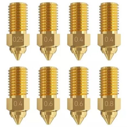 Nozzles_ Brass_ 0.25 * 1_ 0.4 * 4_ 0.6 * 2_ 0.8 * 1_ eight