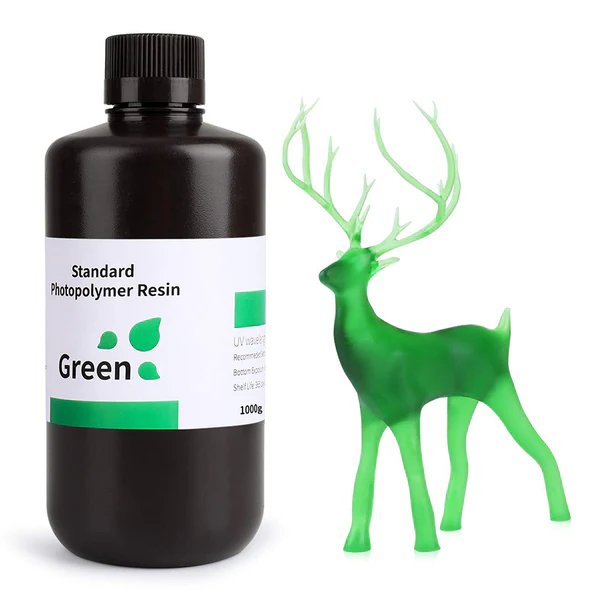 RESINA ELEGOO ESTANDAR 1 KG VERDE TRANSPARENTE RESINA ELEGOO ESTANDAR 1 KG VERDE TRANSPARENTE