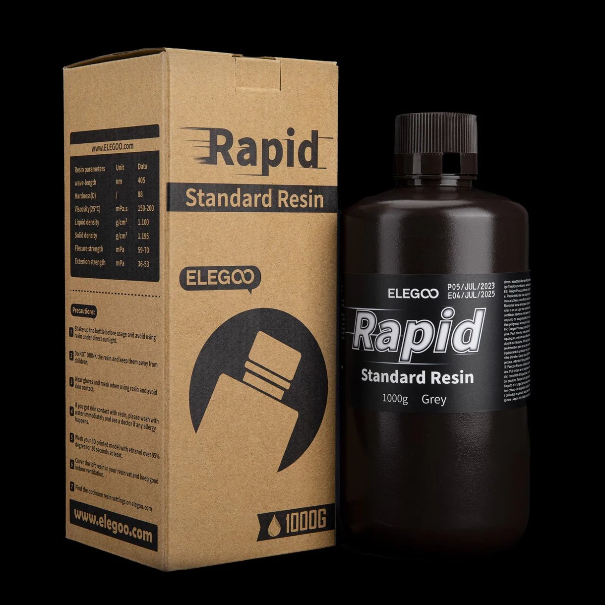 rnk 50.103.0129 galeria06 6 1 2 RESINA ESTANDAR RAPIDA ELEGOO 1 KG GRIS - imagen 7
