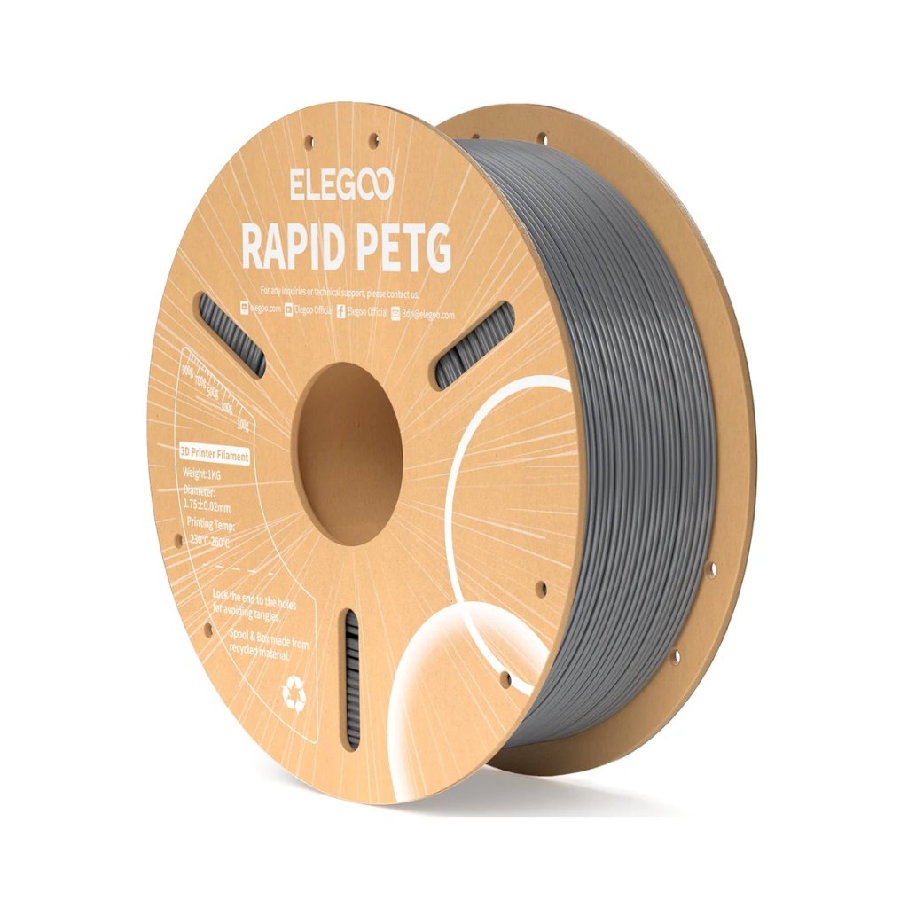 Elegoo Rapid PETG Gris Oscuro 1.75mm 1kg | Alta Velocidad 600mm/s Elegoo Rapid PETG Gris Oscuro 1.75mm 1kg | Alta Velocidad 600mm/s