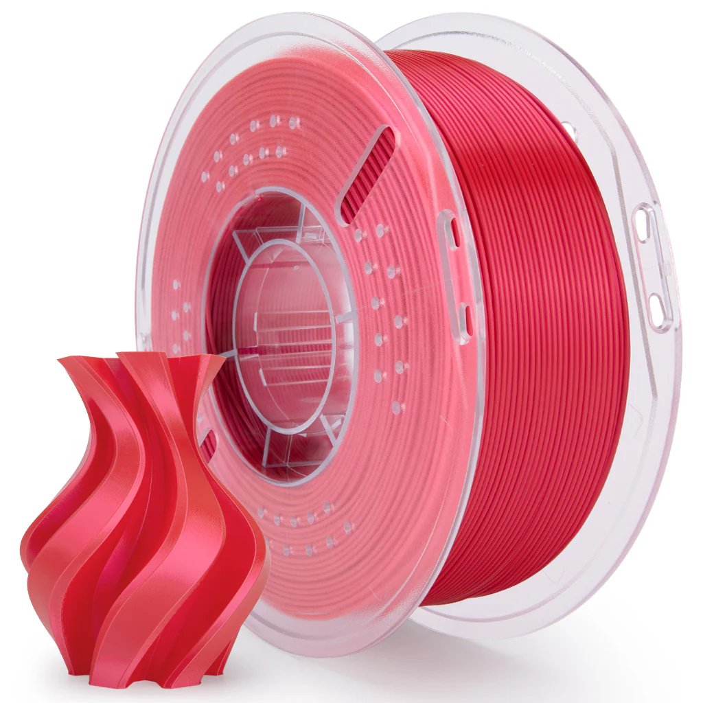 Filamento ELEGOO Silk PLA 1.75mm 1KG Rojo | Acabado Seda FDM Filamento ELEGOO Silk PLA 1.75mm 1KG Rojo | Acabado Seda FDM