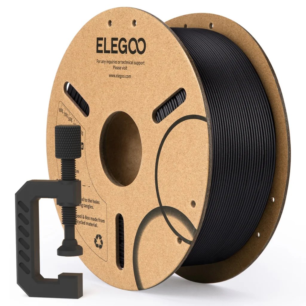rnk 50.203.0464 galeria02 3 3 FILAMENTO ELEGOO PLA - FIBRA CARBONO -1.75mm-1KG- NEGRO - imagen 3