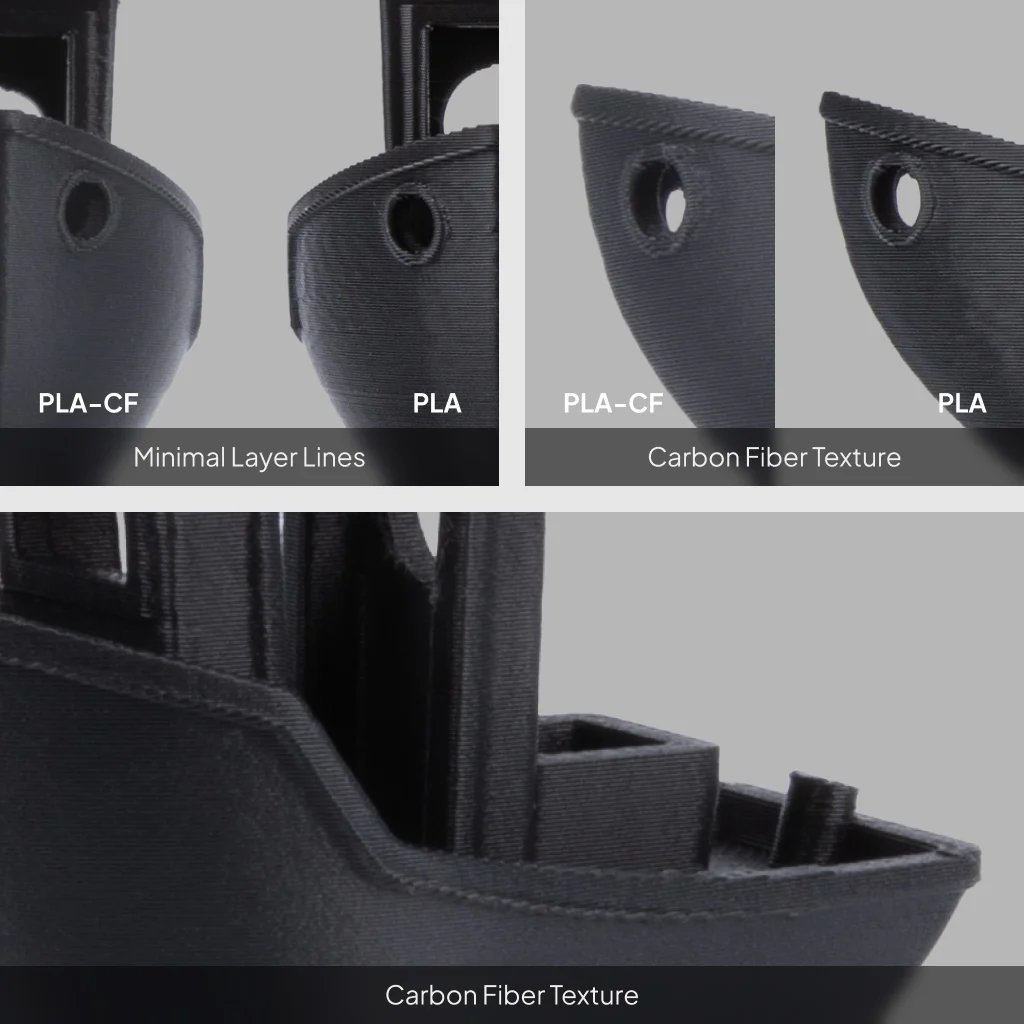 rnk 50.203.0464 galeria03 4 3 FILAMENTO ELEGOO PLA - FIBRA CARBONO -1.75mm-1KG- NEGRO - imagen 4