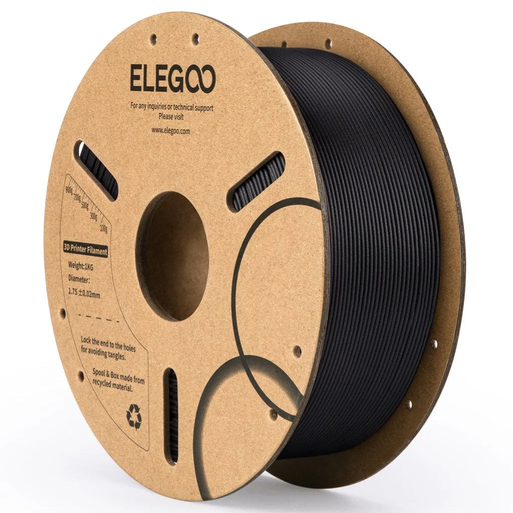Elegoo Filamento PLA Fibra Carbono Negro 1.75mm 1kg | PLA-CF Elegoo Filamento PLA Fibra Carbono Negro 1.75mm 1kg | PLA-CF