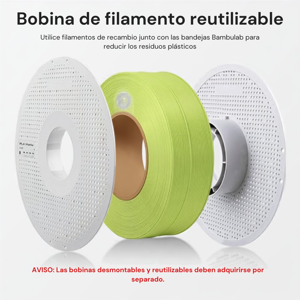 rnk 6937285501127 galeria01 1 1 2 Filamento Bambulab PLA Lite-Negro - Con bobina reutilizable - imagen 2