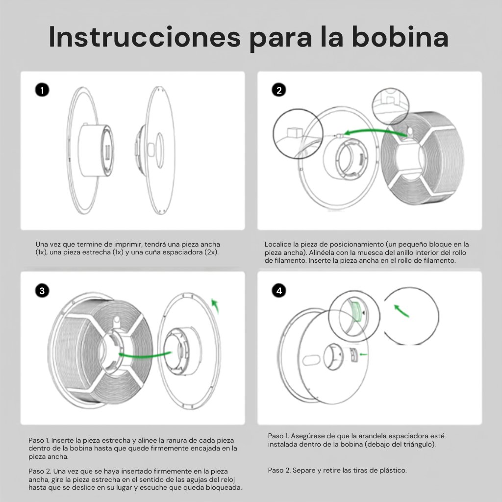 rnk 6937285501127 galeria03 3 1 4 Filamento Bambulab PLA Lite-Negro - Con bobina reutilizable - imagen 4