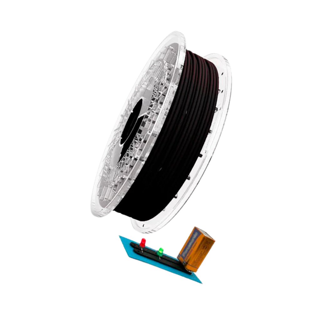 FILAMENTO RECREUS FILAFLEX CONDUCTIVE BLACK 1.75 MM 500gr. FILAMENTO RECREUS FILAFLEX CONDUCTIVE BLACK 1.75 MM 500gr.