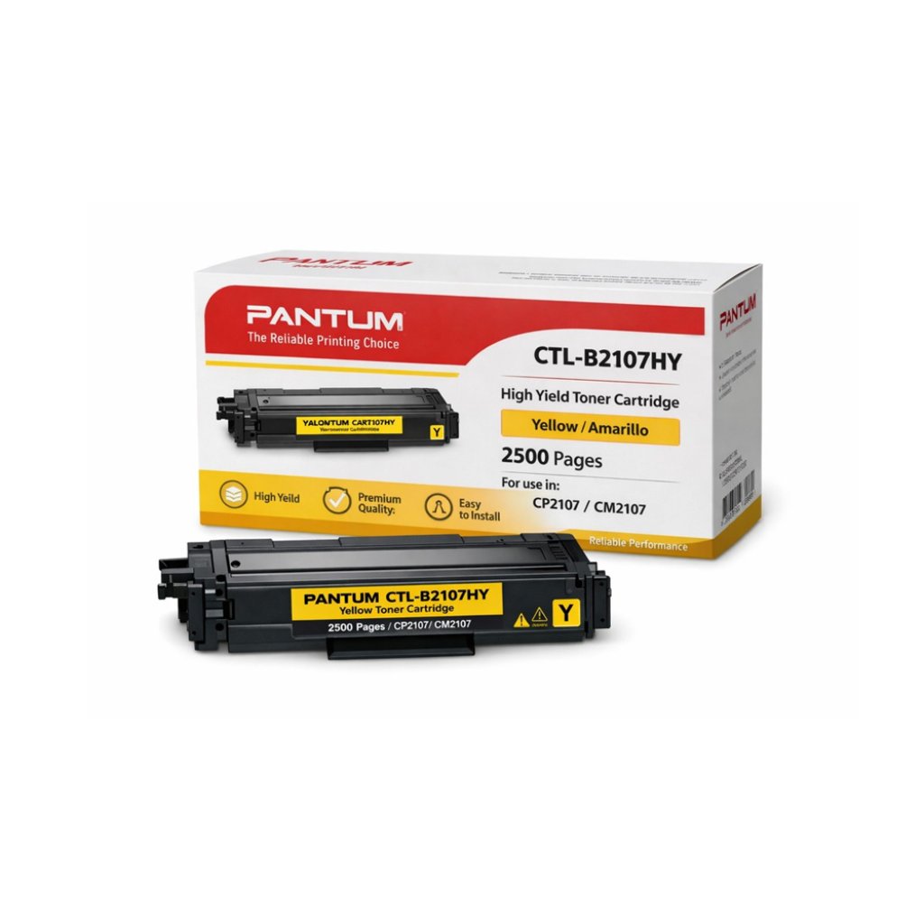 Tóner Pantum CTL-B2107HY Amarillo Alto Rendimiento 2500 Pág CP2107 Tóner Pantum CTL-B2107HY Amarillo Alto Rendimiento 2500 Pág CP2107