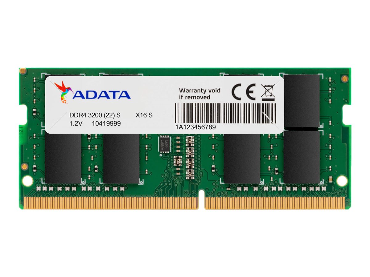 Memoria RAM Adata Premier 8GB DDR4 3200MHz SODIMM CL22 para Laptop Memoria RAM Adata Premier 8GB DDR4 3200MHz SODIMM CL22 para Laptop