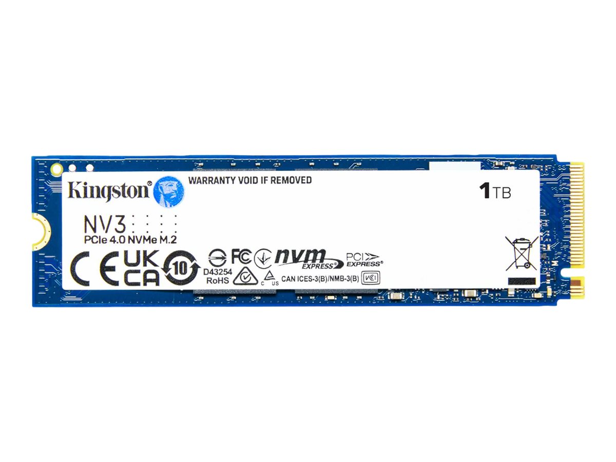 SSD Kingston NV3 1TB M.2 2280 NVMe PCIe 4.0 — Hasta 6.000 MB/s SSD Kingston NV3 1TB M.2 2280 NVMe PCIe 4.0 — Hasta 6.000 MB/s