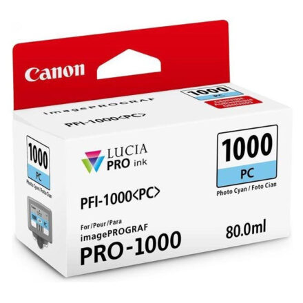 Cartucho Canon PFI-1000 Foto Cian 80ml Lucia Pro-1000