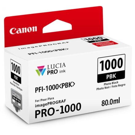 Cartucho Canon PFI-1000PBK Negro Fotográfico 80ml Lucia Pro-1000